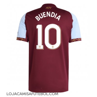 Camisa de Futebol Aston Villa Emiliano Buendia #10 Equipamento Principal 2025-26 Manga Curta Camisa de Futebol Aston Villa Emiliano Buendia #10 Equipamento Principal 2025-26 Manga Curta